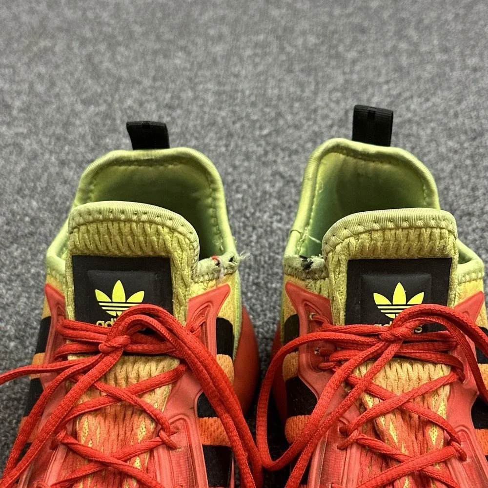Adidas ZX 2K Boost Sneakers Mens Sz 8.5 Flux Solar Yellow/Hi-Res Red Shoes.